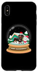 Coque pour iPhone XS Max Dachshund Santa Funny Xmas Lights Merry Christmas Snowball