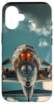 Coque pour iPhone 16 Design aéronautique vintage du bombardier B-17 Flying Fortress de la Seconde Guerre mondiale