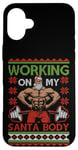 Coque pour iPhone 16 Plus Ugly Christmas Gym "Working on my Santa Body"