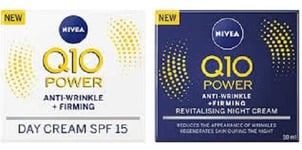 TWIN PACK NIVEA Q10 POWER ANTI-WRINKLE + FIRMING Day Cream AND Night Cream 