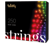 Twinkly Strings - Multi Color RGB - 250 RGB LEDS - 20m (Black/Green wire) - GEN II