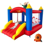 Ballsea- Château Gonflable avec Souffleur, Tissu Oxford Extra épais Cousu pour la Durabilité, Chateau Gonflable Interieur Convient Aux fêtes d'enfants de 3 à 8 Ans, Plein d'amusement