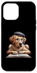 Coque pour iPhone 12 Pro Max Labrador jaune Bookworm, Labrador retriever