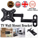 Tilt Swivel TV Wall Mount Bracket For 10"-27" Inch LCD LED Plasma Flat Monitor