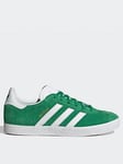 adidas Originals Older Unisex Gazelle Trainers - Green, Green, Size 4.5 Older