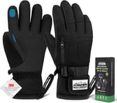 Gants d'hiver pour homme et femme - Thinsulate 3M - Imperméables - Chauds - Coupe-vent - Écran tactile - Pour ski, cyclisme, moto, course à pied.[G812]