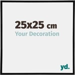 Yd. - Your Decoration - 25x25 cm - Cadres Photos en Plastique Avec Verre Plexiglas - Excellente Qualité -Noir Très Brillant - Cadre Decoration Murale