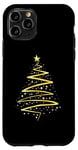 Coque pour iPhone 11 Pro Motif sapin de Noël doré