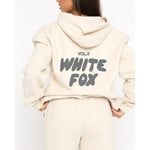 Varm tröja 2- set bokstaven VOL.3 VIT Fox Ny Topp Hoodies Aprikos färg Apricot color S#