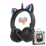 HiFi Girls Wireless Unicorn -kuulokkeet mikrofonilla Stereo Basso Söpöt Lasten Musiikki Kid Cat Bluetooth Kuulokkeet Tuki SD-kortti