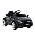 HOMCOM Voiture électrique Enfants sous Licence Mercedes Benz GLA AMG, véhicule électrique 3 Ans, Vitesse Max. 7 km/h, télécommande 2,4 GHz, MP3 USB, lumières et Sons, Ouverture de Portes, Noir