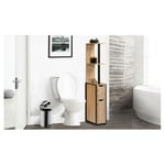 Etagère wc 2 portes NATHAN bois/noir Taille unique