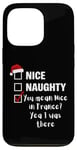 Coque pour iPhone 13 Pro Nice Naughty You Mean Nice In France - Père Noël amusant