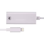 iPhone / iPad - Lightning till nätverk Kabel (RJ45) adapter - Vit