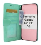 Zipper Standcase Wallet Samsung Galaxy S21 FE 5G (SM-G990B) (Aqua)