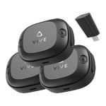 3-Pack HTC VIVE Ultimate VR Tracker and Wireless Dongle for VIVE XR El