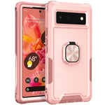 Rose Gold Pc + Tpu Phone Case -Yhteensopiva Google Pixel 6:N Kanssa