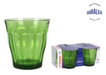 4x Duralex Picardie drinking glasses Green 310ml