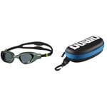 arena Lunettes de Natation Adultes The One, Antibuée, Mixtes, Verres Larges & Swim Goggle Case, Étui pour Lunettes de Natation, Étui Rigide, Couleur Noire