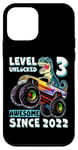 iPhone 12 mini Level 3 Unlocked T Rex Monster Truck Dinosaur 3rd Birthday Case