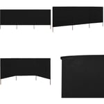 Paravent 3 panneaux Tissu 400 x 80 cm Noir - paravent - paravents - Home & Living - Noir