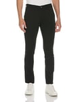 Jack and Jones Mens Chinos Slim Fit Regular Rise Zip Fastening Casual Trousers for Men 28W / 30L Black