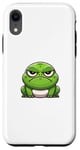 Coque pour iPhone XR Crapaud vert grognon de dessin animé