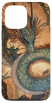 Coque pour iPhone 13 Pro Max Tiges de bambou Dragon Puissant Art Asiatique Folklore