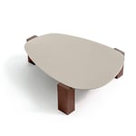 Moroso - Gogan Table 127, Glass Top Sand,Base Oak, Caffè - Soffbord - Patricia Urquiola - Beige - Glas/Trä