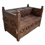 Alexandra House Living Banc Marron en Bois de manguier 84 x 99 x 144 cm