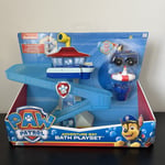 Paw Patrol, Adventure Bay Bath Playset with Light-up Chase Vehicle, Bath Toy NEW