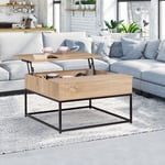 Idmarket - Table basse plateau relevable carrée detroit design industriel