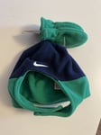 Nike Swoosh Trapper Bb9 Midnight Navy Infants Hat & Mittens Green