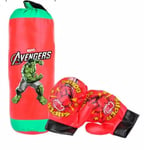 Marvel Avengers Hulk Punching Bag Boxing Gloves Toy Children Gift 3 Pcs Set