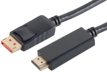 Displayport 1.4 til HDMI kabel - 4K - Sort - 3 m