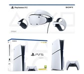 Sony PlayStation 5 (Model Group - Slim) & VR2 Gaming Headset Bundle, White