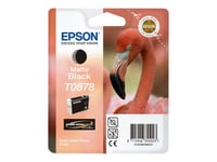 Epson T0878 - 11.4 ml - noir mat - originale - emballage coque avec alarme radioélectrique/ acoustique - cartouche d'encre - pour Stylus Photo R1900