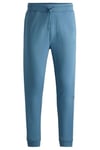 BOSS Mens Sestart Cotton-Terry Tracksuit Bottoms with Logo Patch