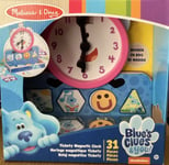 Melissa & Doug Blue's Clues & You! Wooden Tickety Tock Magnetic Clock Learn Time