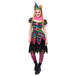 amscan Déguisement Halloween Funhouse pour femme 9917871, clown d'horreur, multicolore, taille 42-44