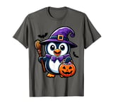 Scary Halloween Penguin Witch Hat Costume Spooky Season T-Shirt