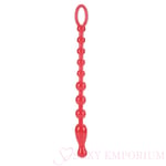 11 Inch Anal Beads Sex Toy Dildo Big/Large Smooth Anal Plug Flexible Red Colt