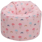 Pouf pour enfants, Pouf d'intérieur et d'extérieur pour salon, Pouf imprimé pour enfants, 45x65 cm Pouf confortable Pouf Chaise de jeux intérieure