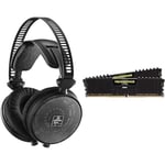 Audio-Technica R70X Open Back Reference Headphone Black & Corsair VENGEANCE LPX DDR4 RAM 32GB (2x16GB) 3200MHz CL16 Intel XMP 2.0 Computer Memory - Black (CMK32GX4M2E3200C16)