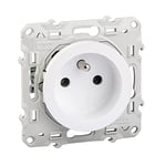 Odace 2P+T Socket White with Claws, 2 Quick Connections per Pole