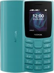 Nokia 105 (2023) 2G Feature Phone - Cyan Blue - Unlocked - New