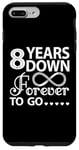 iPhone 7 Plus/8 Plus 8 Years Down Forever To Go Cute 8th Wedding Anniversary Case