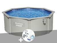 Kit piscine acier ronde Bestway Hydrium 3,60 x 1,20 cm + Kit d'entretien Deluxe