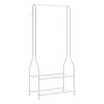 Amazon Basics Armoire avec deux étagères inférieures, Blanc, 75 x 36.5 x 150 cm (L x W x H)