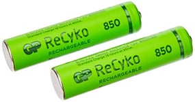 GP Batteries HR03 RECYKO+ 1.2 V 800 mAh Micro AAA Battery (Pack of 2)